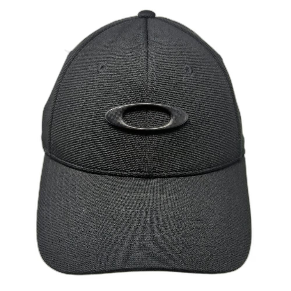 Oakley Baseball Cap Black M Performance Flex Carbon Fiber Icon Curved Brim hat